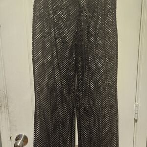 Black Mesh Pants